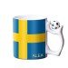 Personalisierbare Fußballtasse - Flagge Schweden